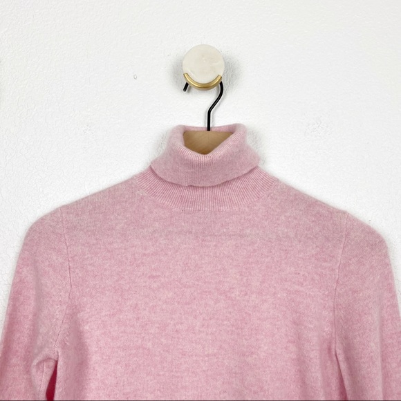 J. Crew Soft Pink 100% Cashmere Turtleneck S - Picture 2 of 10